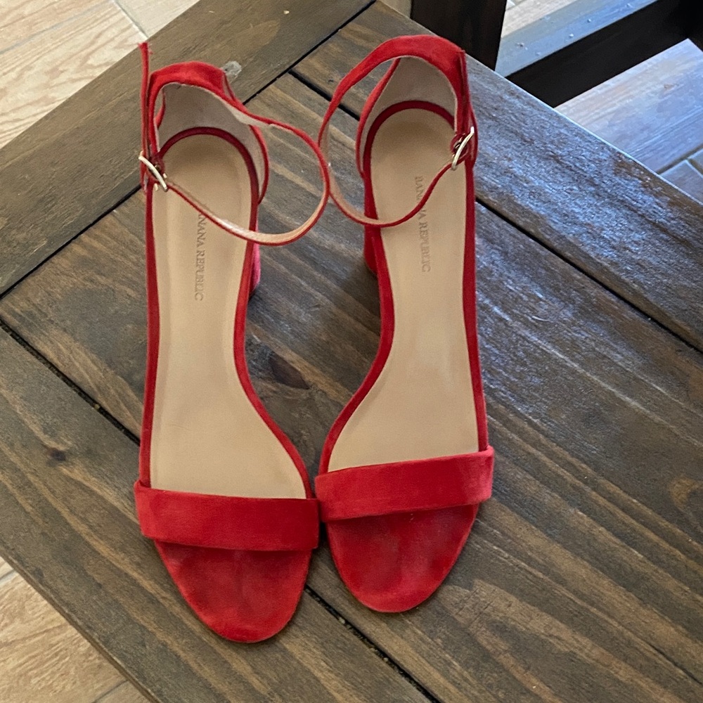 Banana Republic Red Suede Heels
